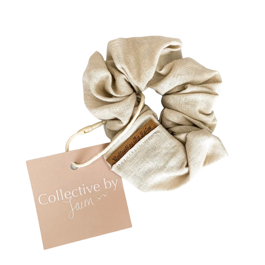 Natural Linen Scrunchie